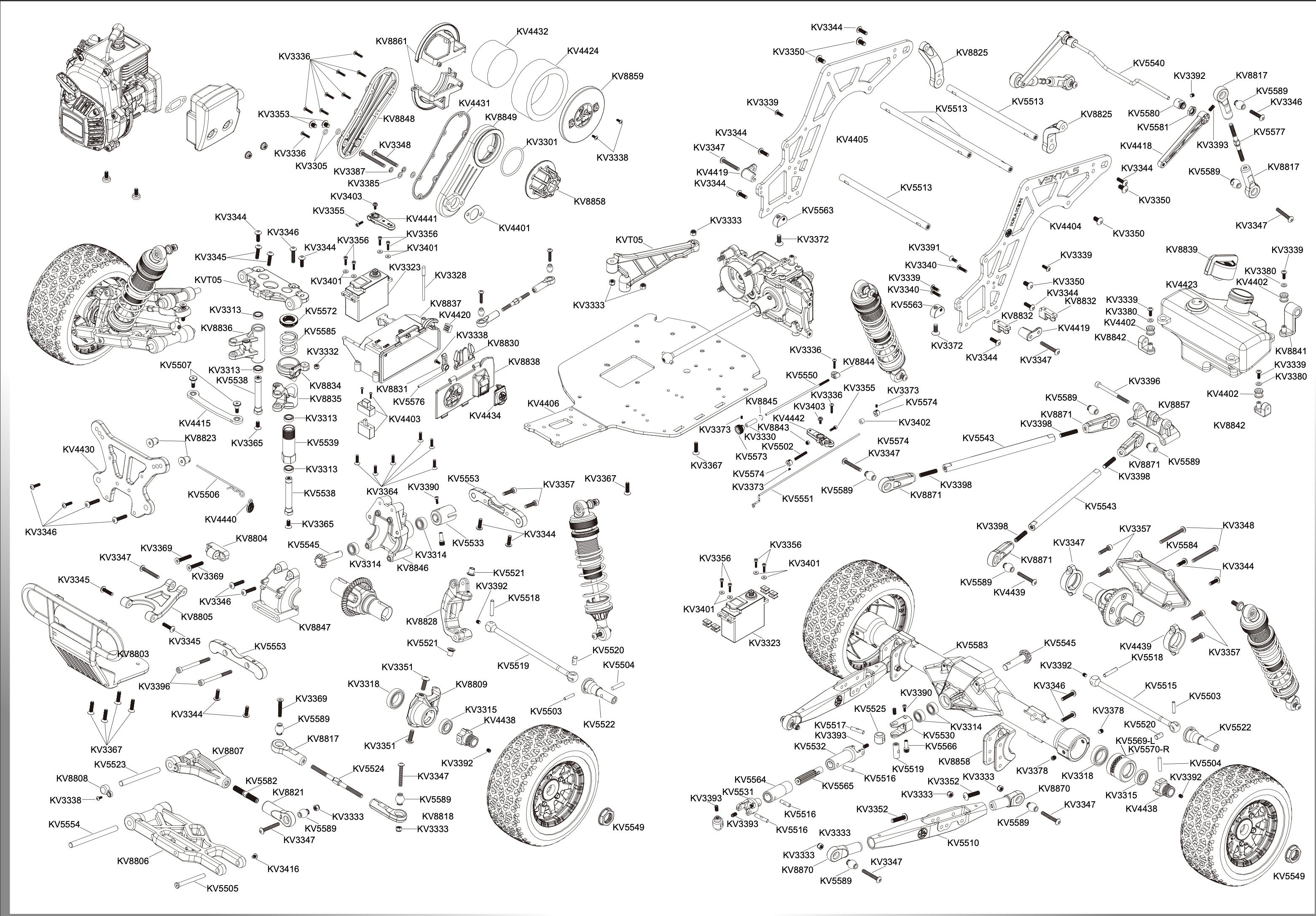 Diagram Chassis & Suspension Vekta.5 1500 Buggy