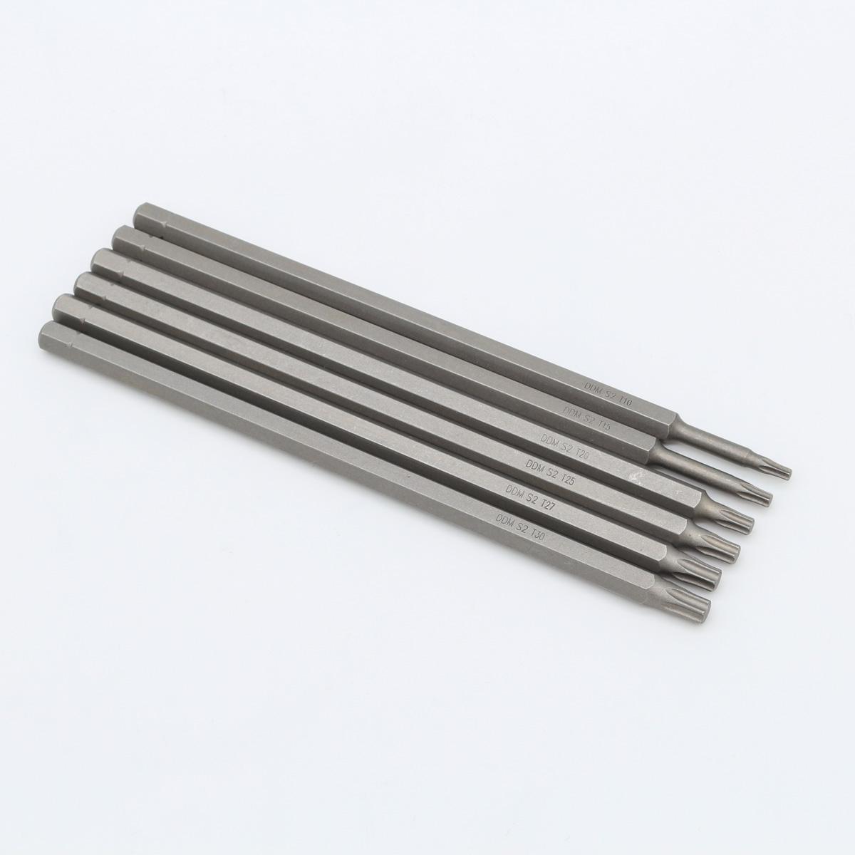 DDM Hardened Steel TORX Star Drivers - Set of 6 (T10, T15