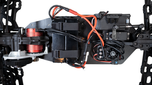 Kraken RC 1/5 VESLA.5 C1E (Electric) RC Car Buggy Engine and Wiring View
