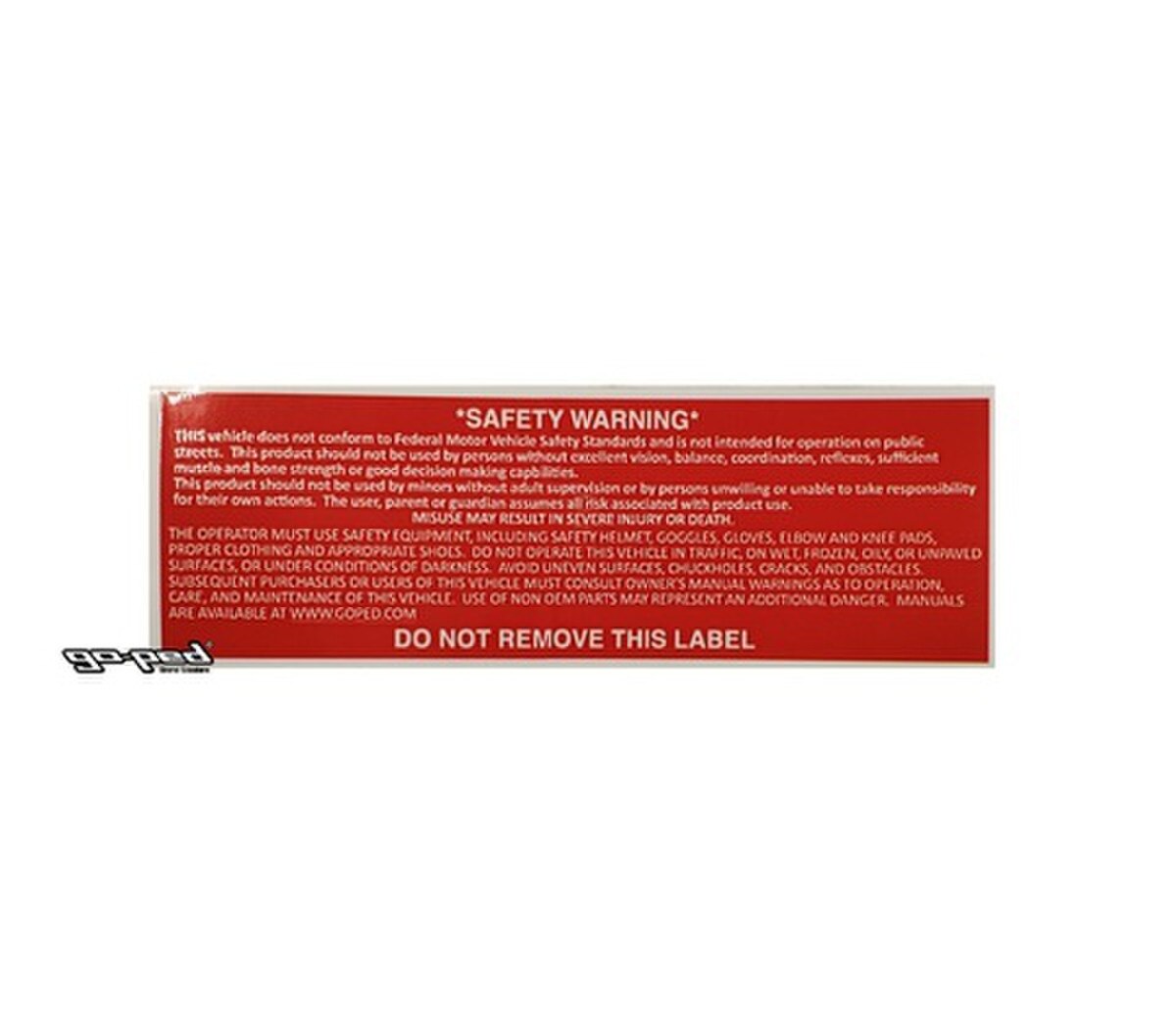 Red Warning Sticker